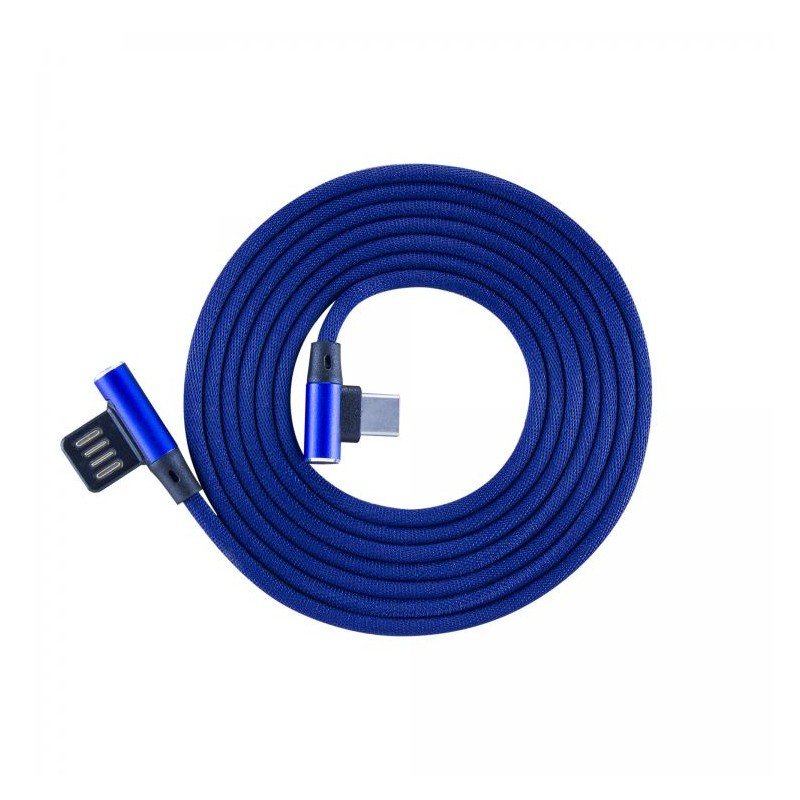 Cavo USB Angolato 90° USB A/USB-C 1.5m Blu Cavo USB Angolato 90° USB A/USB-C 1.5m Blu