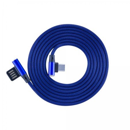 Cavo USB Angolato 90° USB A/USB-C 1.5m Blu