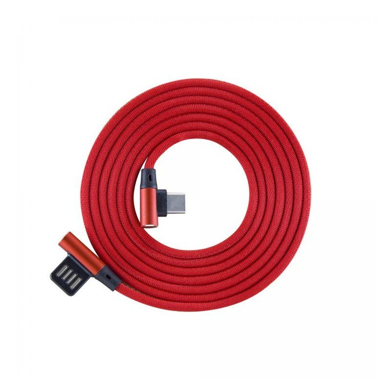 Cavo USB Angolato 90° USB A/USB-C 1.5m Rosso Cavo USB Angolato 90° USB A/USB-C 1.5m Rosso