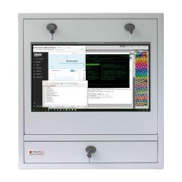 Armadio di sicurezza per PC, monitor touch LCD e tastiera Grigio senza vetro