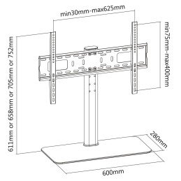 Supporto universale da tavolo per TV LED LCD 32-55"