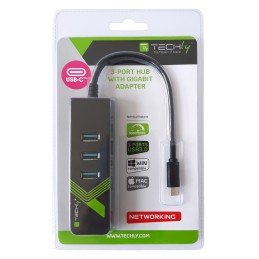 Adattatore Convertitore USB-C™ Ethernet Gigabit con Hub 3 porte USB-A 3.0