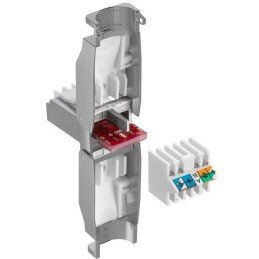 Plug RJ45 Cat.6 Schermato STP Tooless con fermacavo