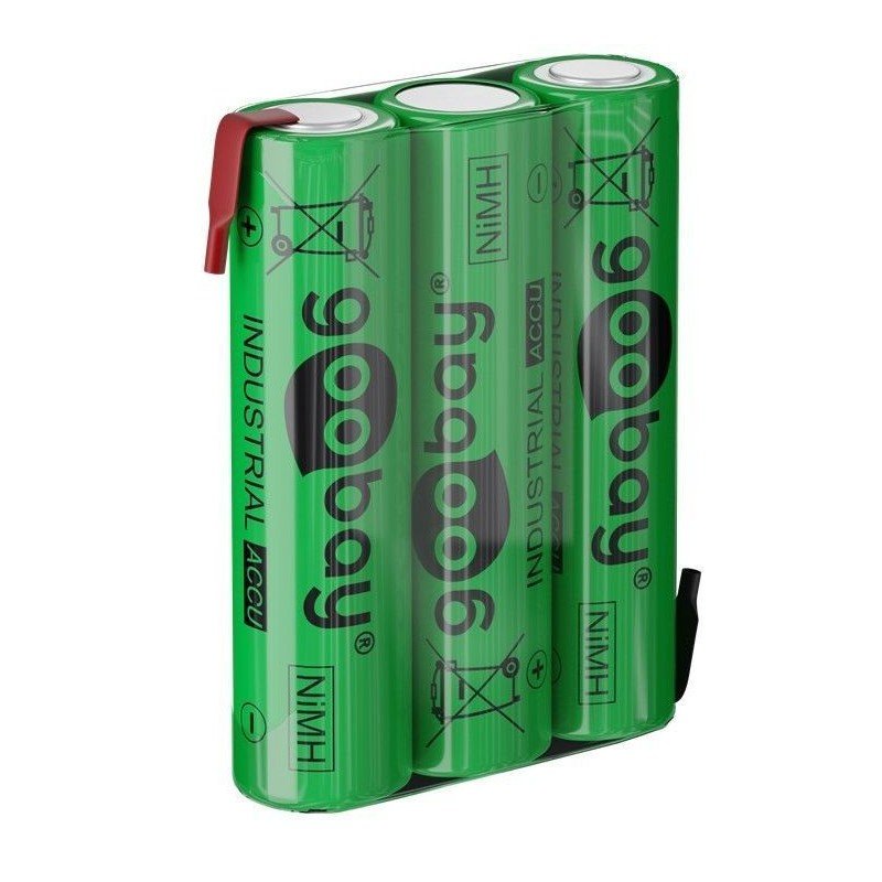 Batterie Ricaricabili NiMH 3xAAA HR3 800 mAh 3.6V a Saldare