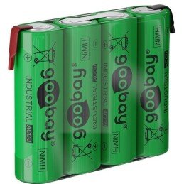 Batterie ricaricabili NiMH 4xAA HR6 2100 mAh 4.8V a saldare