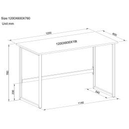 Scrivania per Computer dal Design Moderno per Casa e Ufficio Bianco