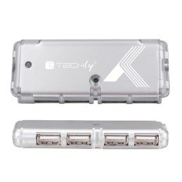 Hub USB Tascabile 4 porte Silver