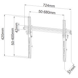 Staffa a Muro Inclinabile TV LED LCD 40-65"