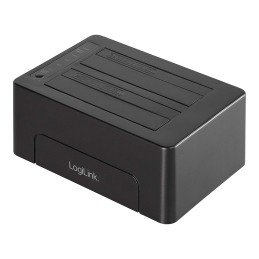 Docking Station USB3.1 Gen2 Doppio Slot HDD/SSD SATA da 2.5"/3.5" Nero