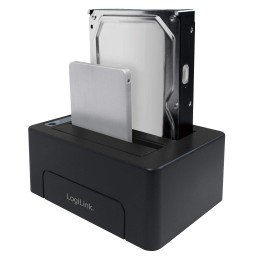 Docking Station USB3.1 Gen2 Doppio Slot HDD/SSD SATA da 2.5"/3.5" Nero