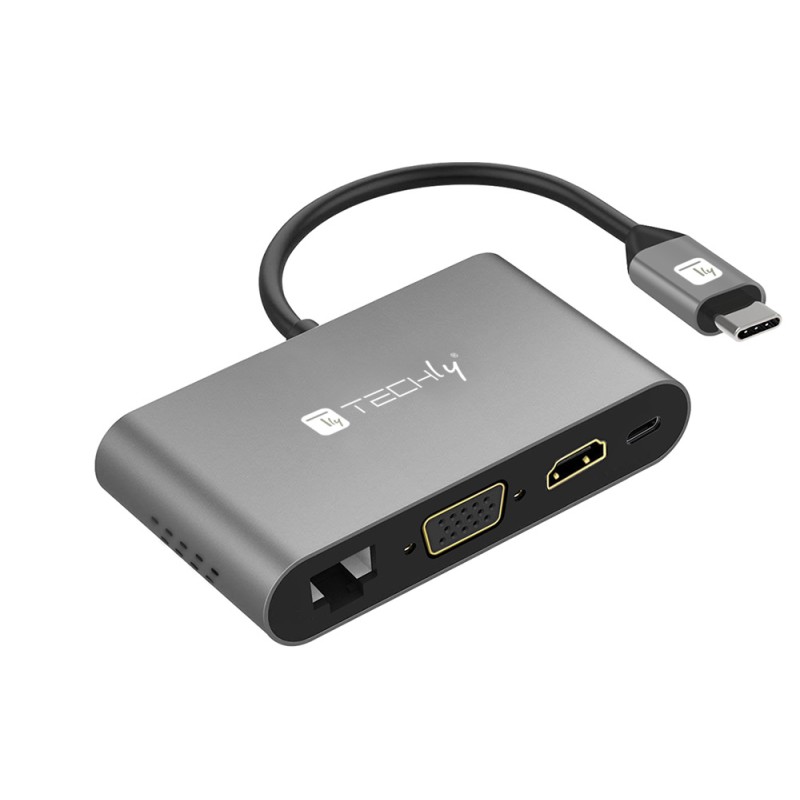 Docking Station USB-C™ SuperSpeed Multiporta USB HDMI VGA RJ45 MicroSD