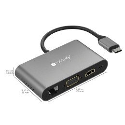 Docking Station USB-C™ SuperSpeed Multiporta USB HDMI VGA RJ45 MicroSD