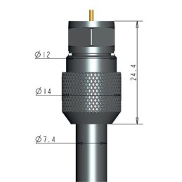 Confezione 10 Adattatori F per Cavi Diametro 7,2/7,4mm