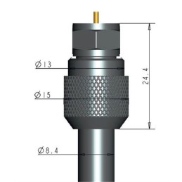 Confezione 10 Adattatori F per Cavi Diametro 8,2/8,4mm