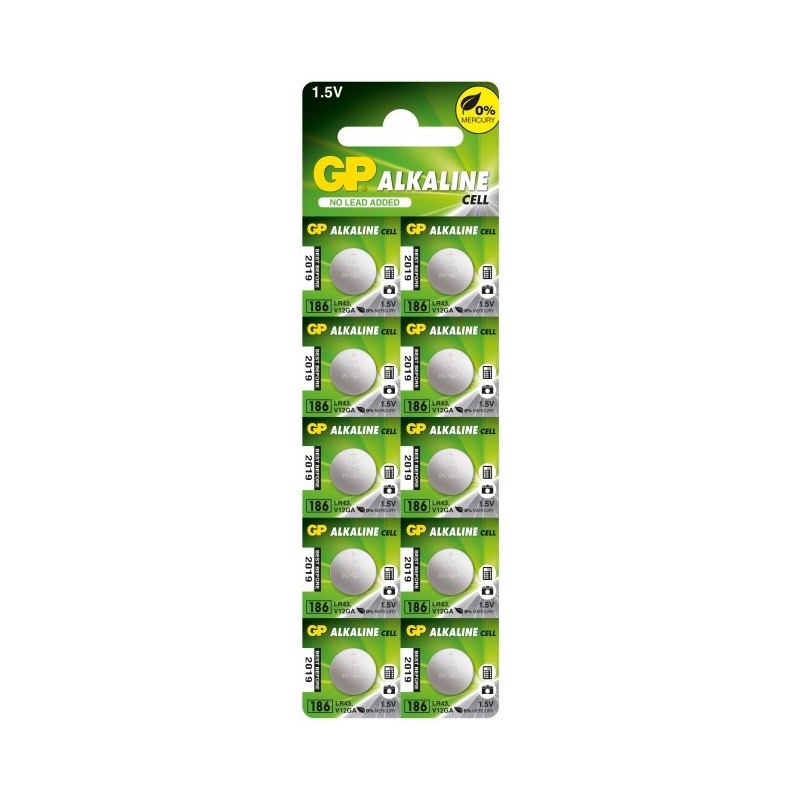 Blister 10 Batterie Alcaline Specialistiche a Bottone LR43