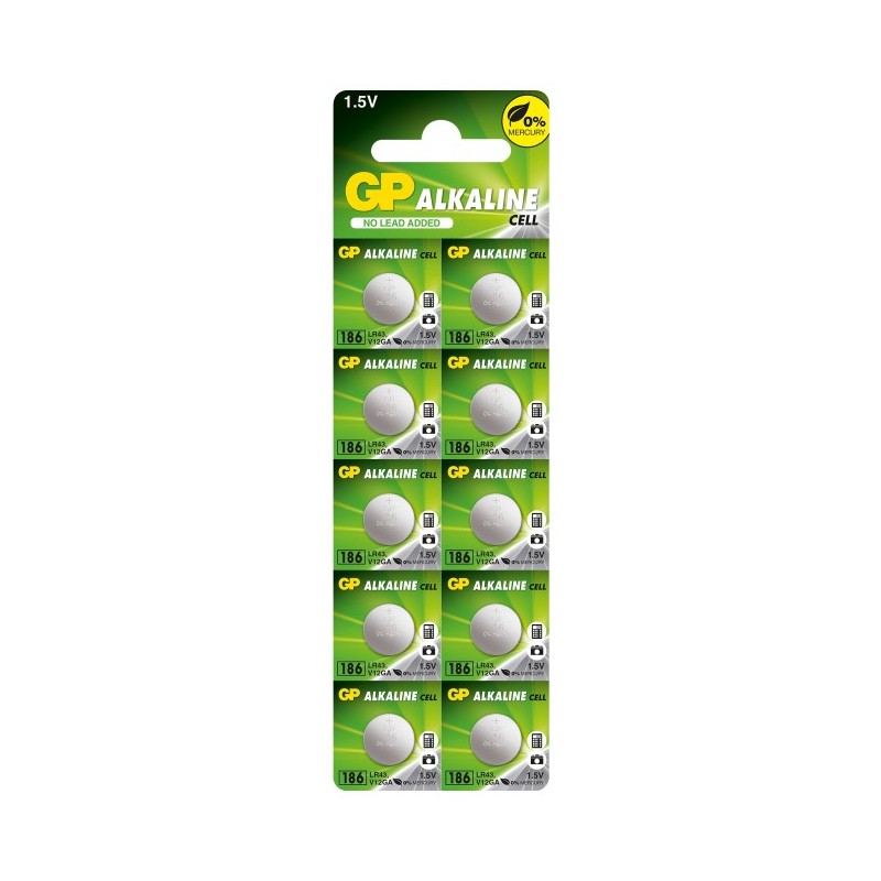 Blister 10 Batterie Alcaline Specialistiche a Bottone LR54