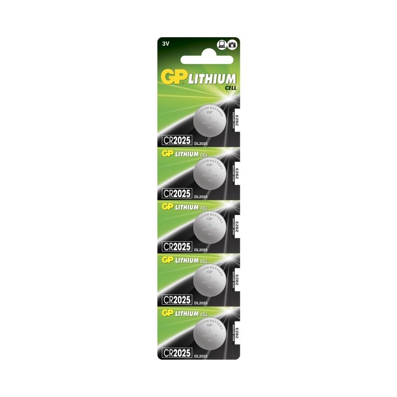 Blister 5 Batterie Litio a Bottone CR2025 Blister 5 Batterie Litio a Bottone CR2025