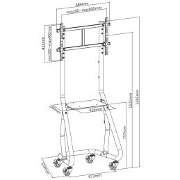 Supporto a pavimento per TV da 37'' a 80''