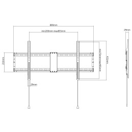 Staffa a Muro Fissa TV LED LCD 43-90"