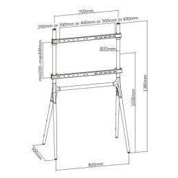 Supporto a Pavimento per TV LCD/LED/Plasma 49-70" stile cavalletto