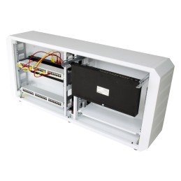 Armadio rack 19" Ghost con porta grigliata Bianco