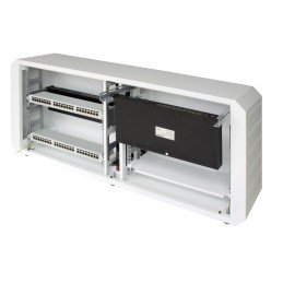 Armadio rack 19" Ghost con porta grigliata Bianco