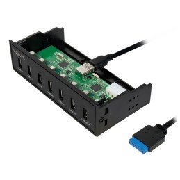 Hub USB Interno 5,25" 7 porte USB 3.0 con Ricarica Veloce