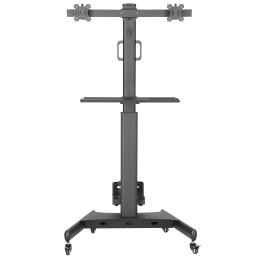 Trolley da Pavimento con Mensola e Porta CPU per 2 TV LCD/LED/Plasma 13-32"