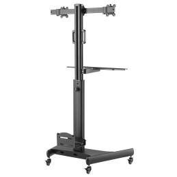 Trolley da Pavimento con Mensola e Porta CPU per 2 TV LCD/LED/Plasma 13-32"