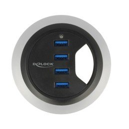 Hub USB 3.0 4 porte In-Desk Diametro 6 e 8 cm