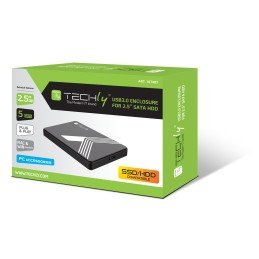 Box Esterno USB3.0 per HDD/SSD SATA 2,5" Nero