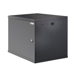 Armadio Rack 19" a muro 6U sezione unica P 500mm Porta Cieca Nero