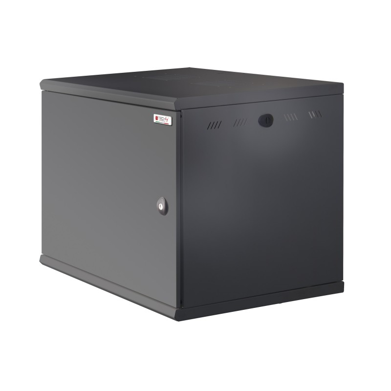 Armadio Rack 19" a muro 13U sezione unica P 600mm Porta Cieca Nero Armadio Rack 19" a muro 13U sezione unica P 600mm Porta Cieca Nero