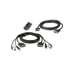 Kit cavo KVM di sicurezza USB DVI-D Dual Link a visualizzazione doppia da 3 M