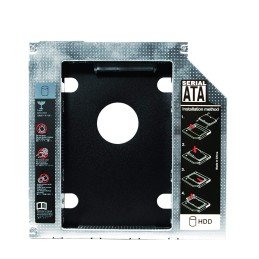 Adattatore SATA HDD Caddy per HDD/SSD da 9,5mm Nero