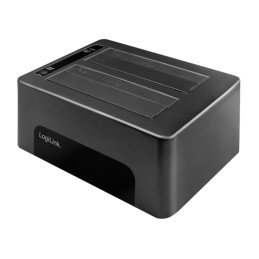 Docking Station USB3.0 Doppio Slot HDD/SSD SATA da 2.5"/3.5" Nero