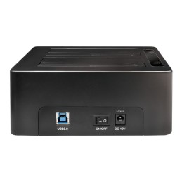 Docking Station USB3.0 Doppio Slot HDD/SSD SATA da 2.5"/3.5" Nero