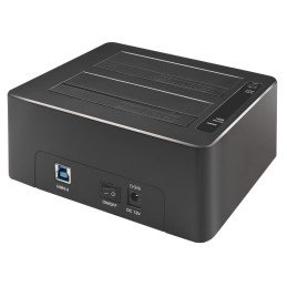 Docking Station USB3.0 Doppio Slot HDD/SSD SATA da 2.5"/3.5" Nero