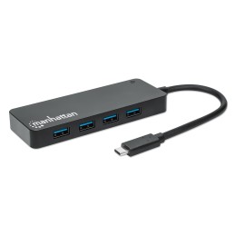 Hub USB 3.2 Gen 1 USB-C™ Maschio a 4 porte USB-A Femmina Nero