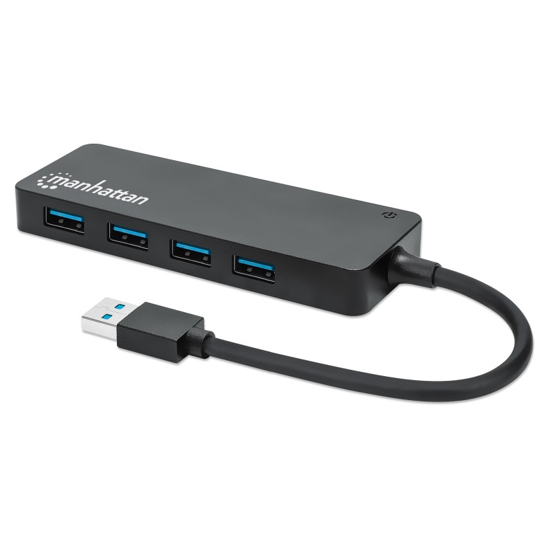 Hub USB 3.2 Gen 1 USB-A Maschio a 4 porte USB-A Femmina Nero Hub USB 3.2 Gen 1 USB-A Maschio a 4 porte USB-A Femmina Nero