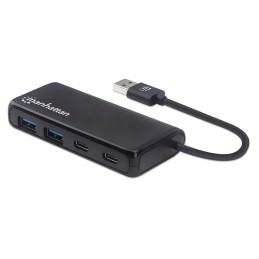Hub USB3.2 Gen1 2 porte USB-C™ e 2 porte USB tipo A Nero