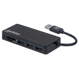 Hub USB 3.2 Gen 1 a 3 porte USB-A con Lettore Schede