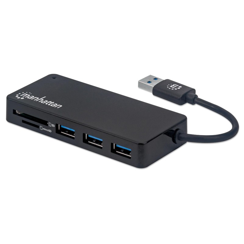 Hub USB 3.2 Gen 1 a 3 porte USB-A con Lettore Schede