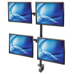 Supporto da Scrivania per 4 Monitor 13-32" con Morsetto