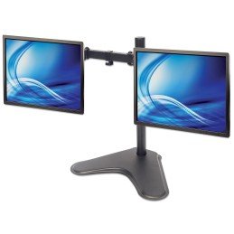 Supporto da Scrivania per 2 Monitor 13-32" con Base e Doppio Snodo