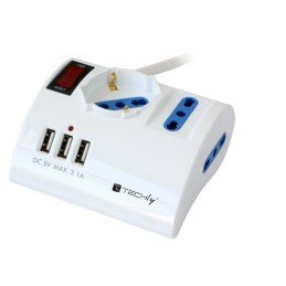Multipresa da Tavolo 3 Posti con Porte USB