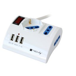 Multipresa da Tavolo 3 Posti con Porte USB