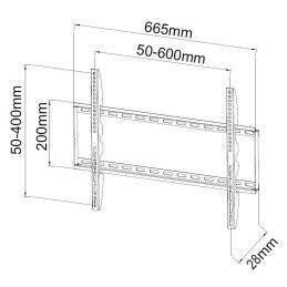 Staffa a Muro Fissa Slim TV LED LCD 40-65"