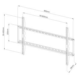 Staffa a Muro Fissa Slim TV LED LCD 42-80"