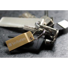 Mini Memoria USB 3.0 Verbatim con Portachiavi 64GB Oro